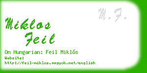 miklos feil business card