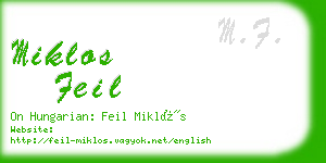 miklos feil business card